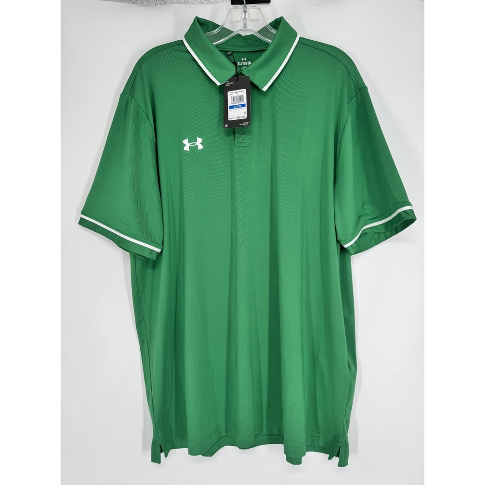 Under Armour Team Tipped Polo Shirt Golf XL Short Sleeve Loose Fit Performance